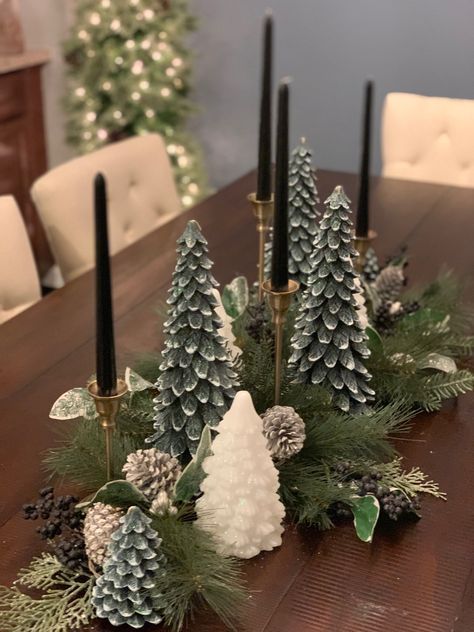 christmas garland table centerpiece