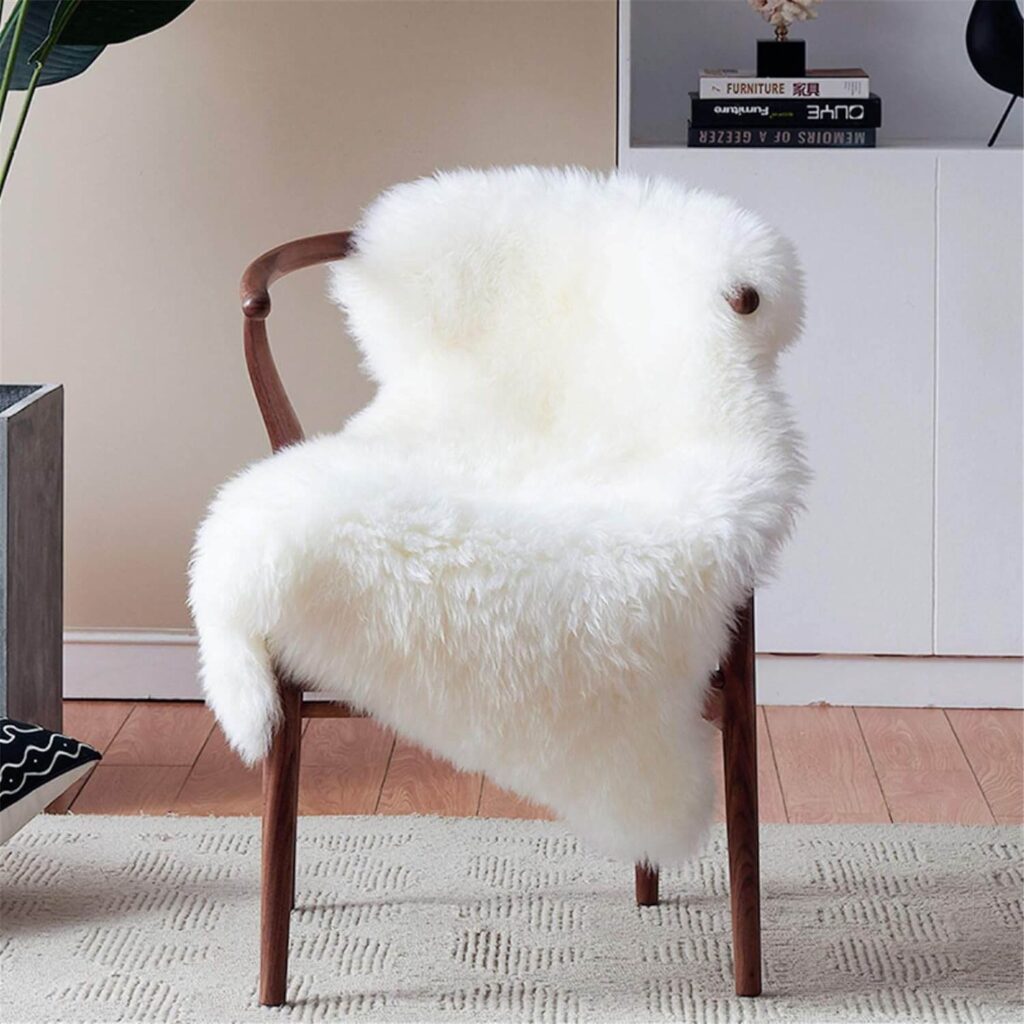 faux sheep skin throw