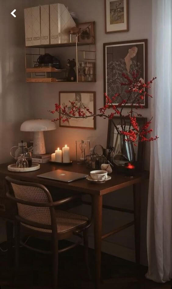 home office fall decor