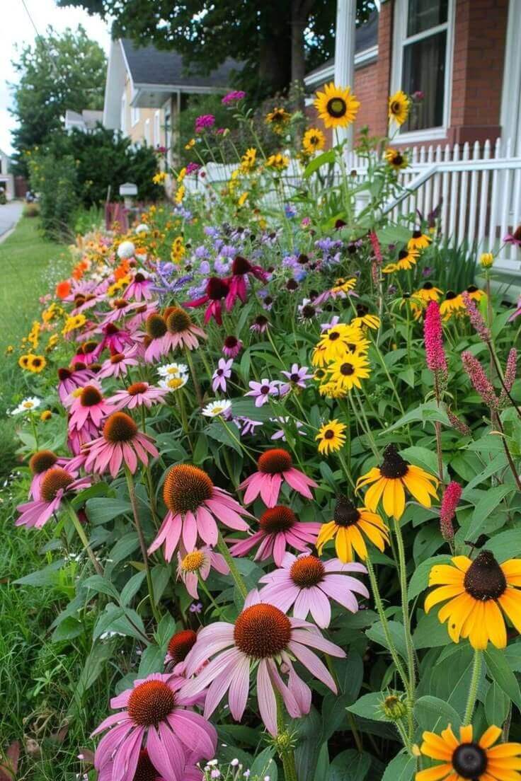 colorful flowers in chaos garden